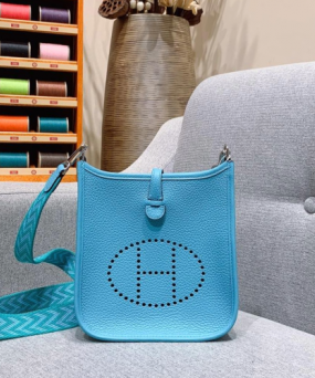 에르메스 미니 에블린16 노던블루 은장 끌레망스 가죽